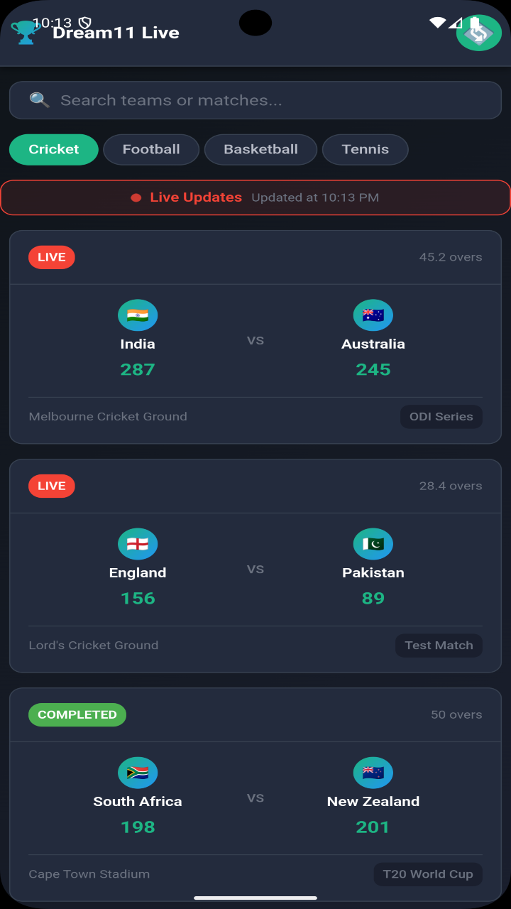 Dream11 Screenshots