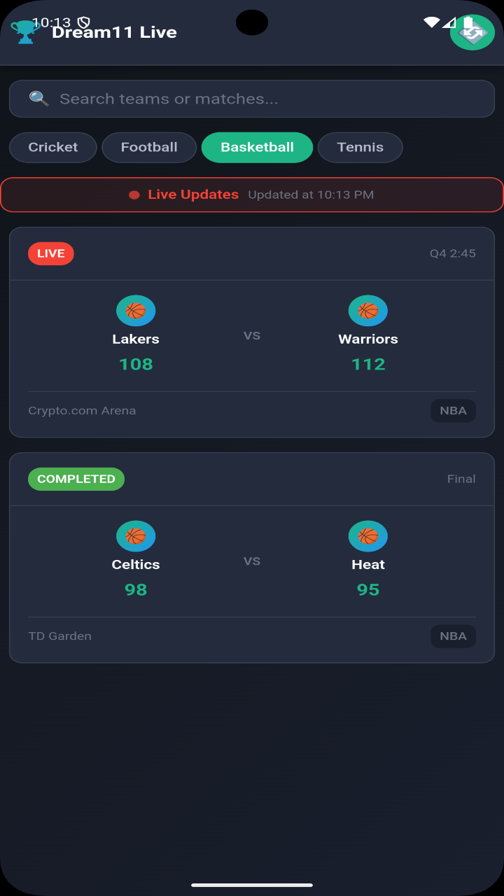 Dream11 Screenshots