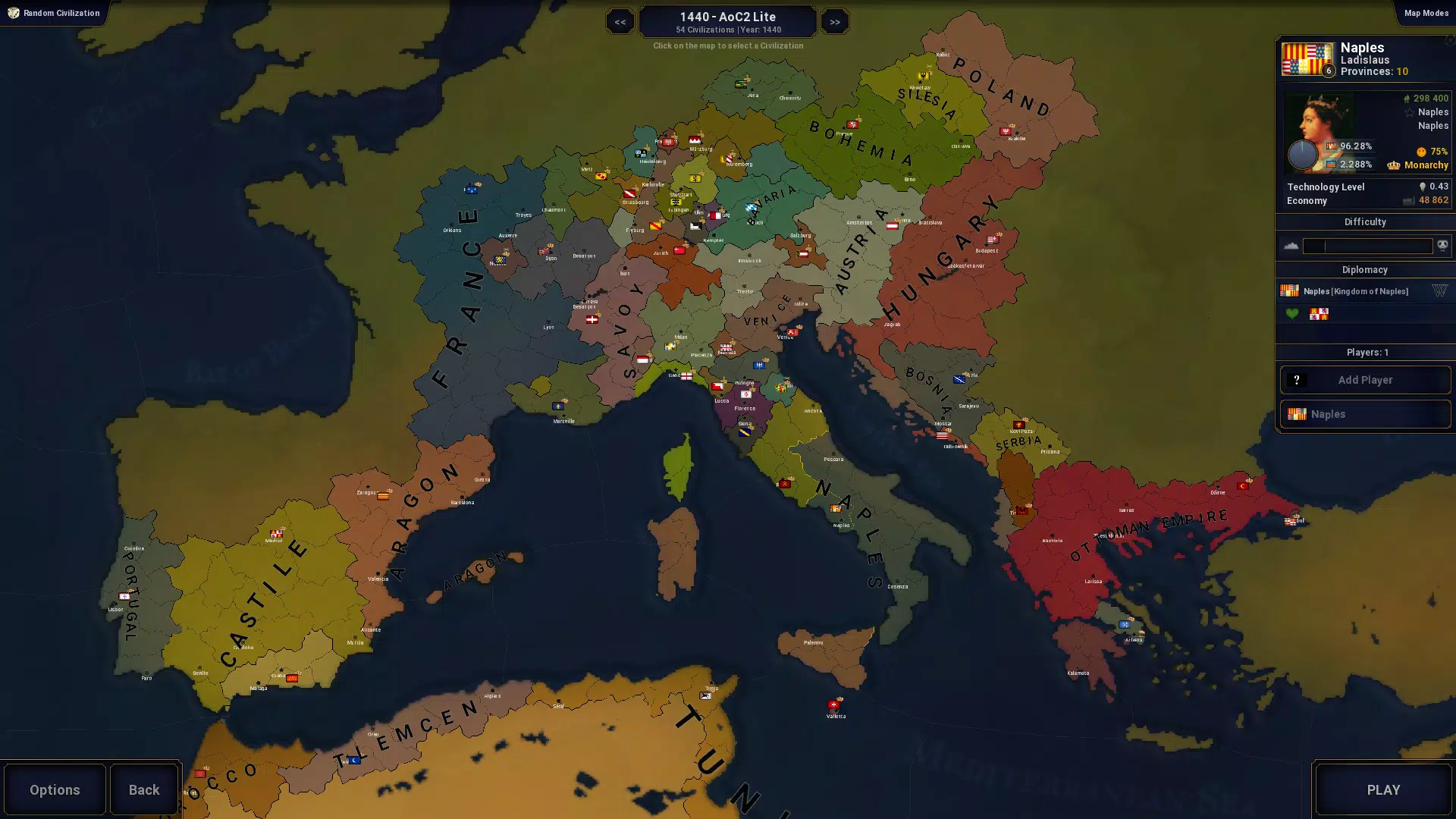Capturas de tela do Age of History II - Lite