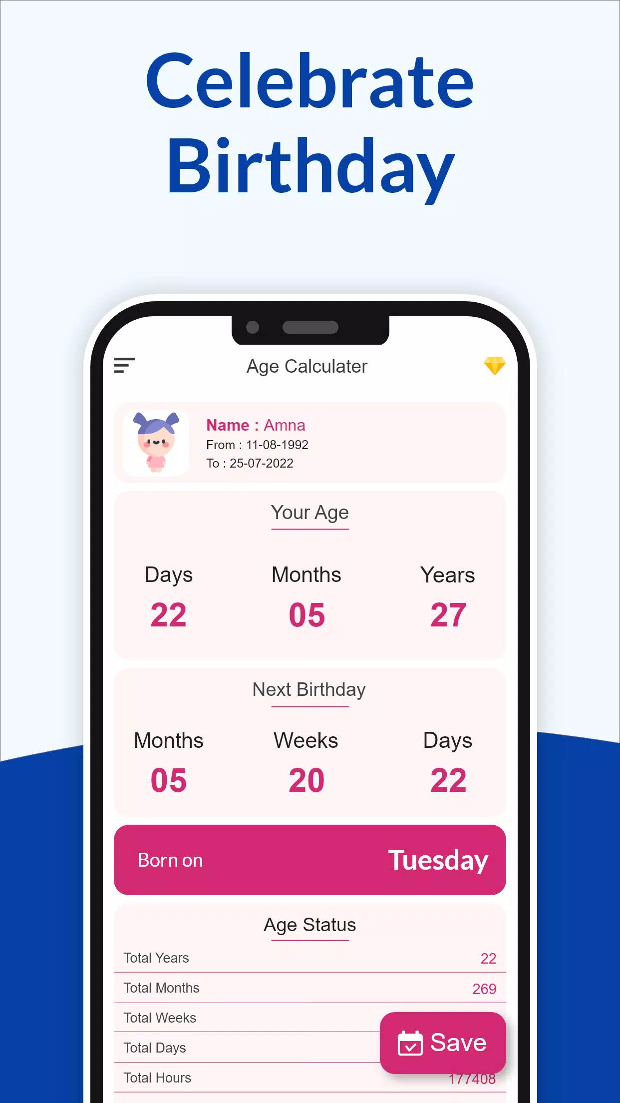 Age Calculator Screenshots