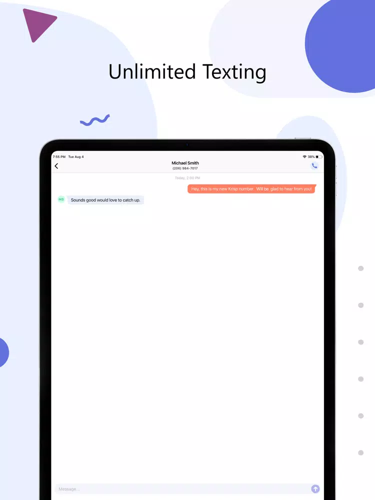 Krisp Phone: 2nd Phone Number iPad Screenshots