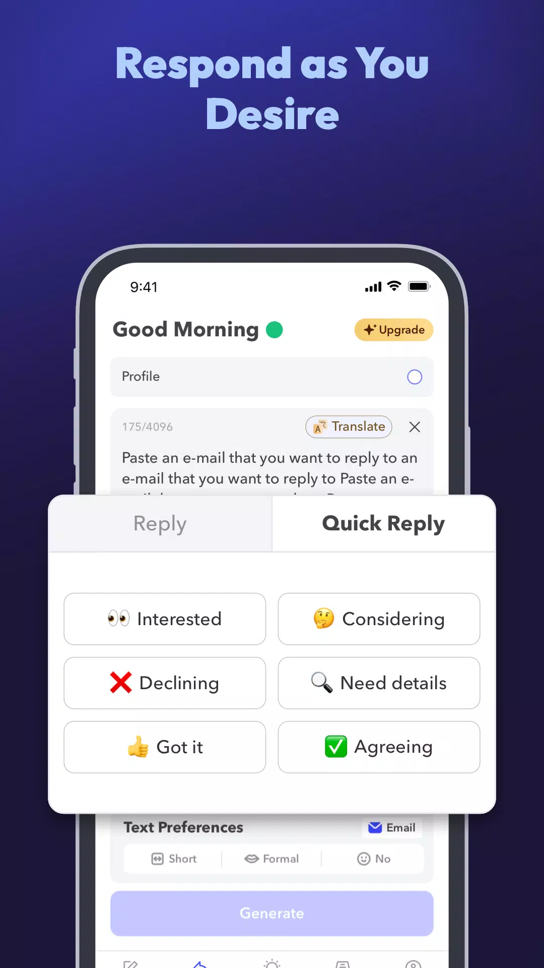 AI Email, Reply Writer: Xemail Screenshots
