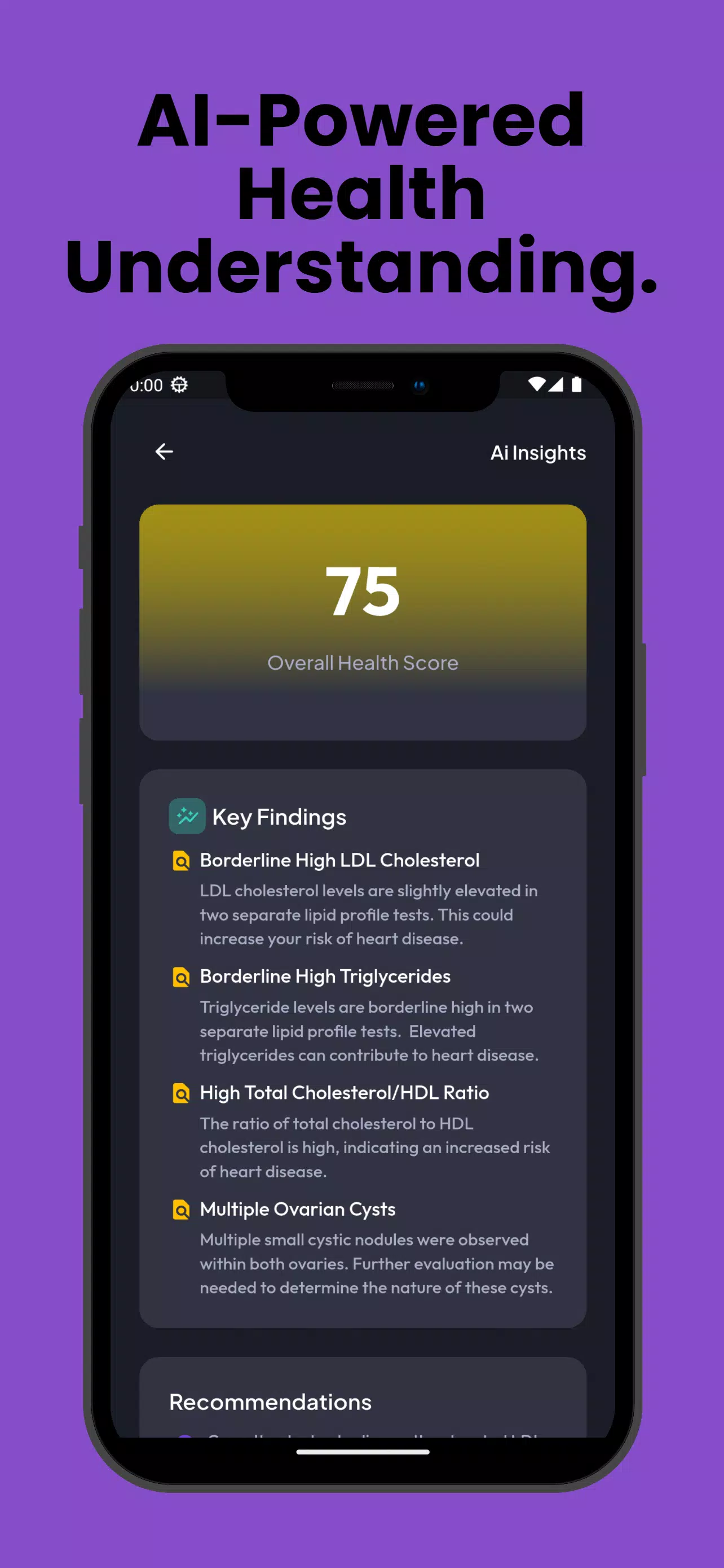 Medical Report Check Screenshots