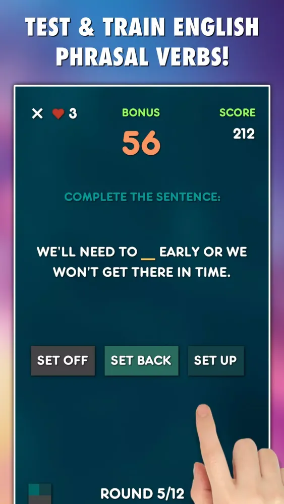 Phrasal Verbs Grammar Test Screenshots