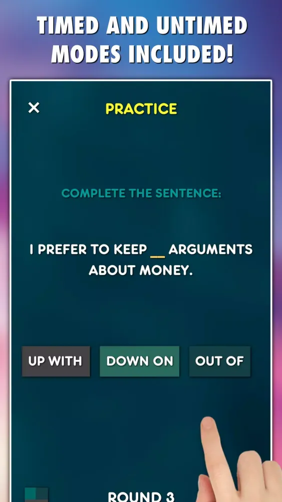 Phrasal Verbs Grammar Test Screenshots