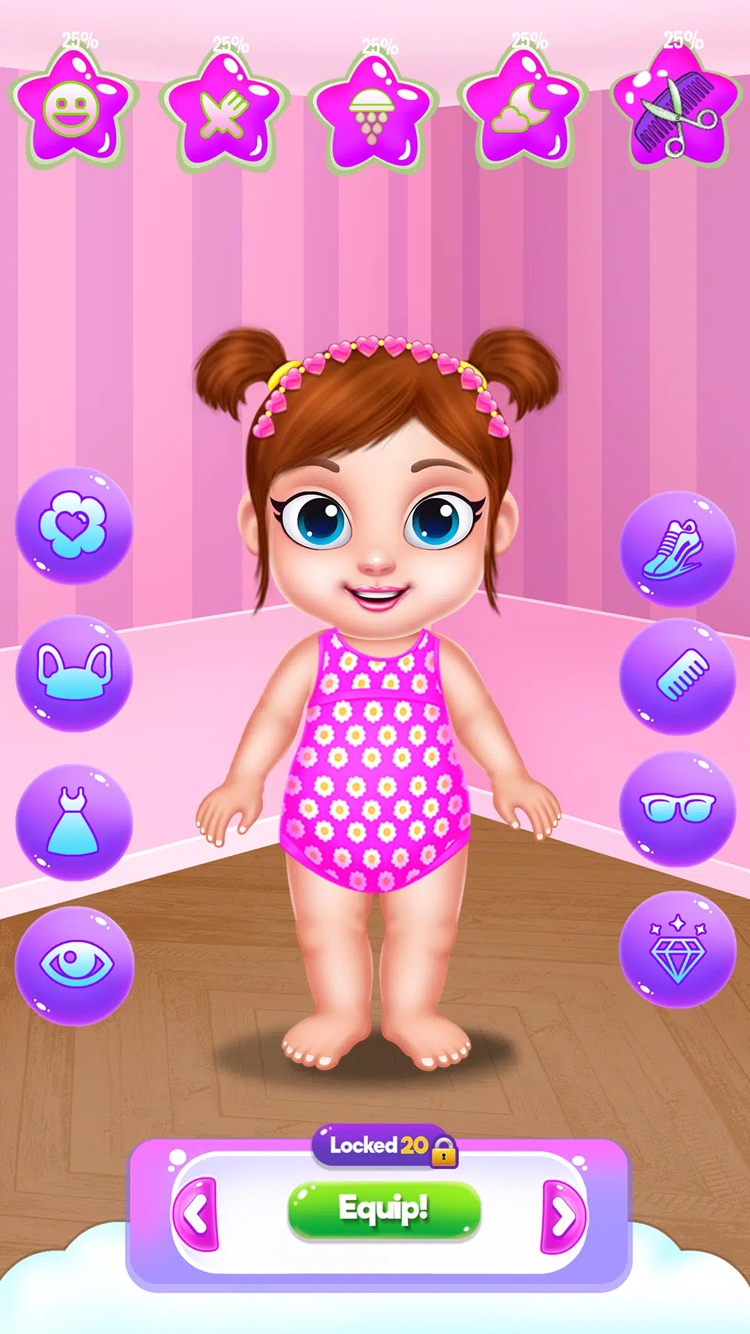 Baby Girl Caring: Animal Dress Screenshots