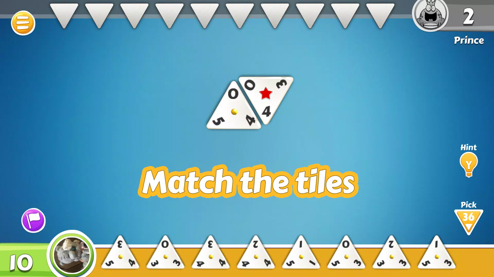 Tangkapan layar Triominos, Triangular Dominoes
