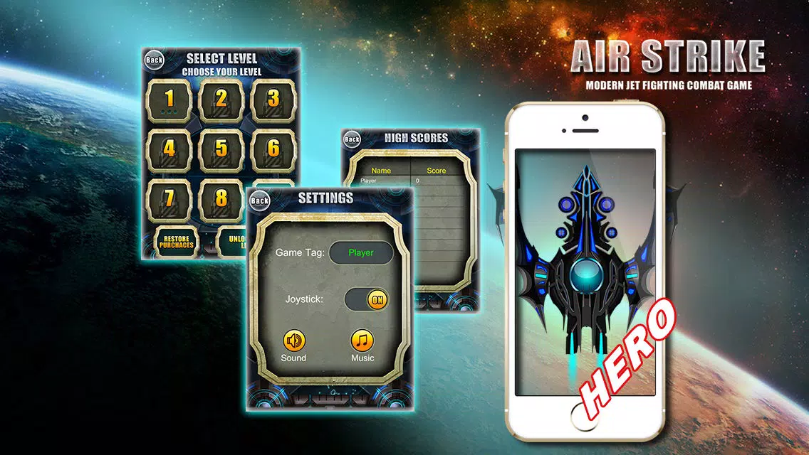 Air Strike Free - Modern Jet Fighting Combat Game应用截图