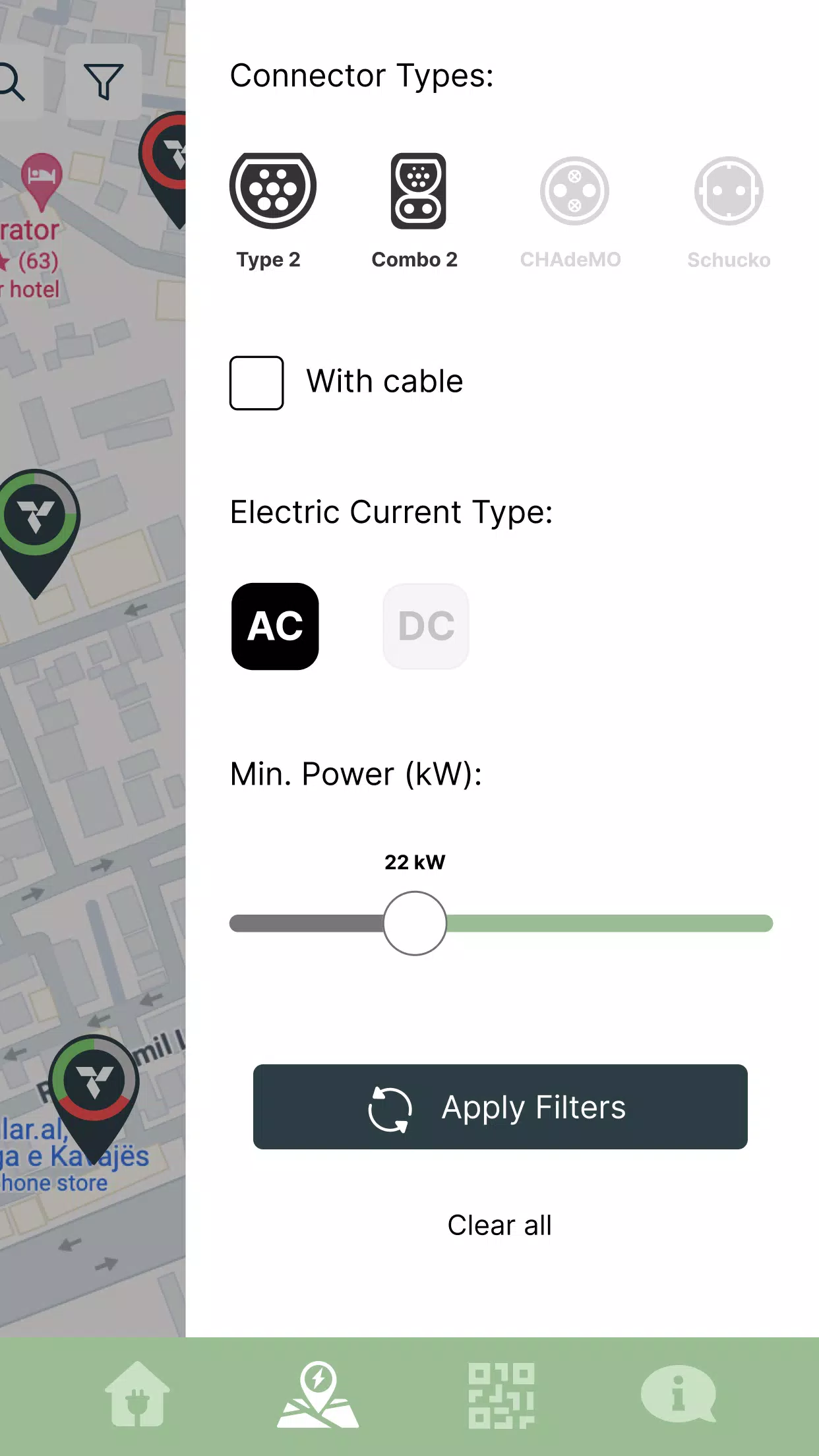 Capturas de tela do Vega Charging