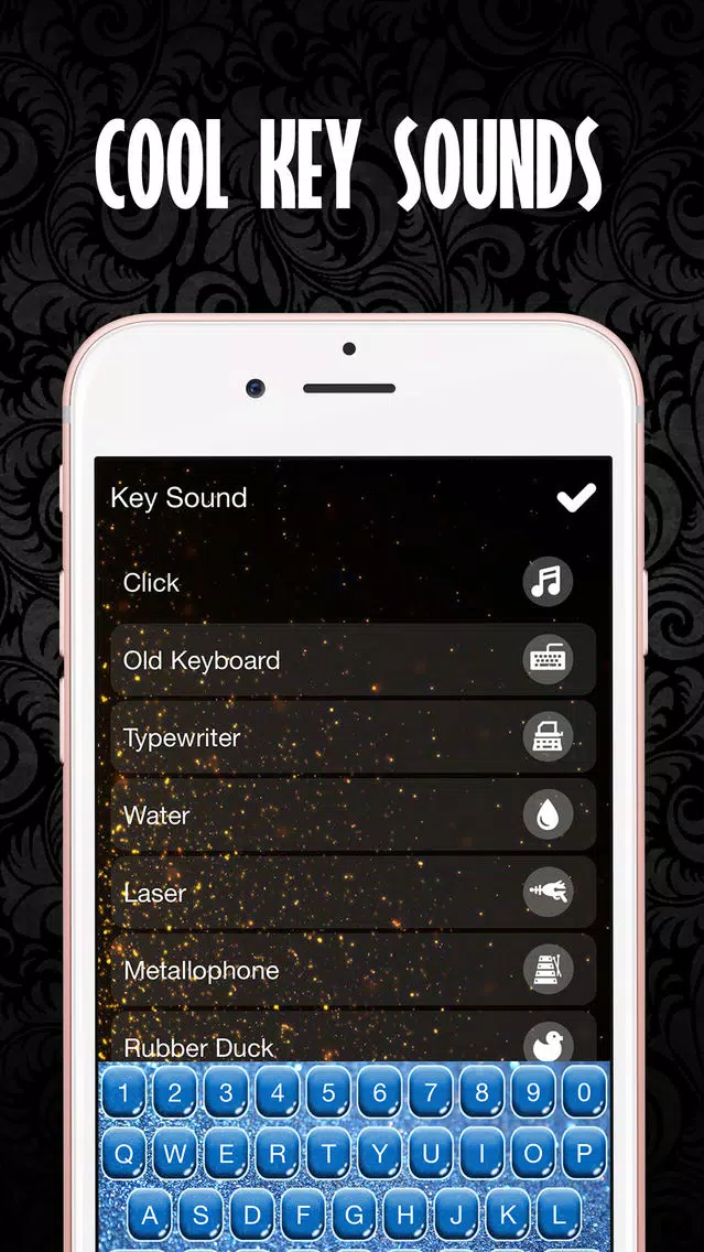 Glitter Keyboard Skins – Customize Keyboards with Glowing Backgrounds, New Emoji.s and Fonts Screenshots