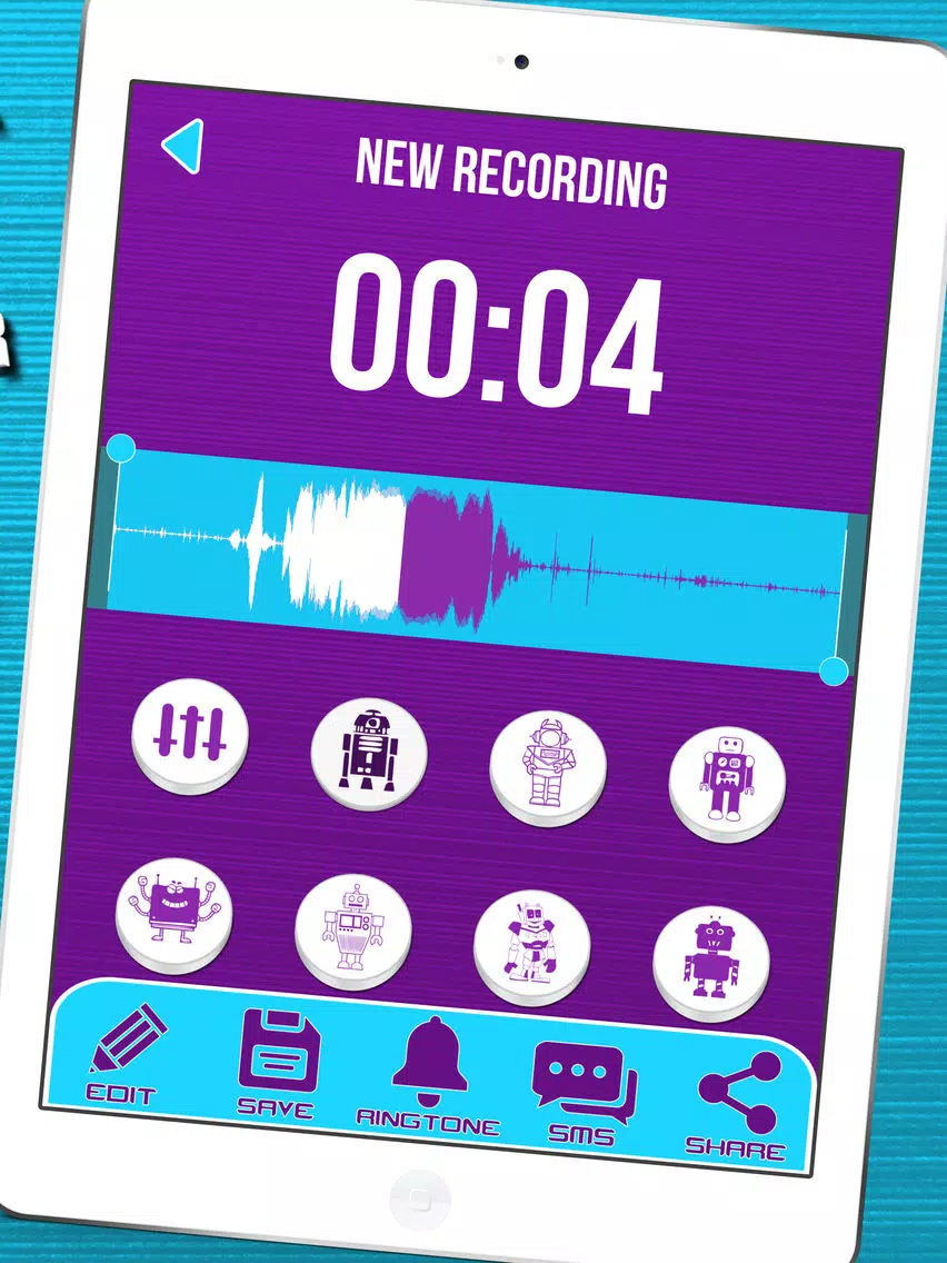 Robot Voice Changer – Sound Modifier with Effects iPad Screenshots