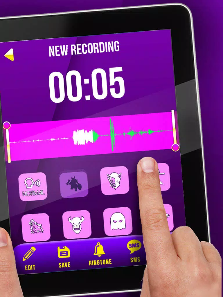 Voice Changer Deluxe - Cool Speech Recorder with High Quality Sound Effects & Ringtone Maker iPad Screenshots