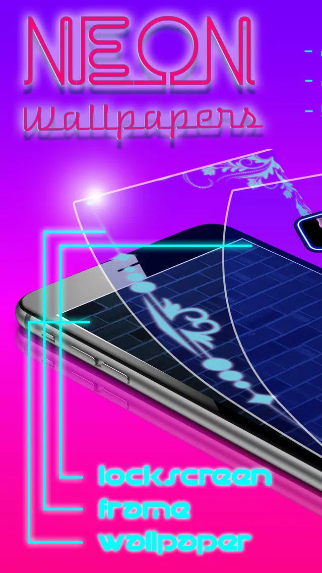 Neon Lock Screen Maker 2016 - Glowing Wallpapers HD Collection and Colorful Backgrounds Free Screenshots