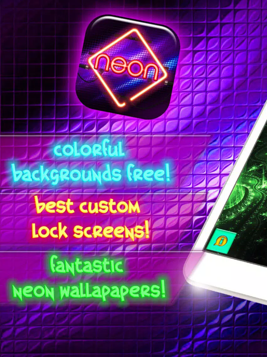 Neon Wallpaper Maker Free - Glowing Lock Screen Themes and Custom Glitter Background.s HD iPad Screenshots