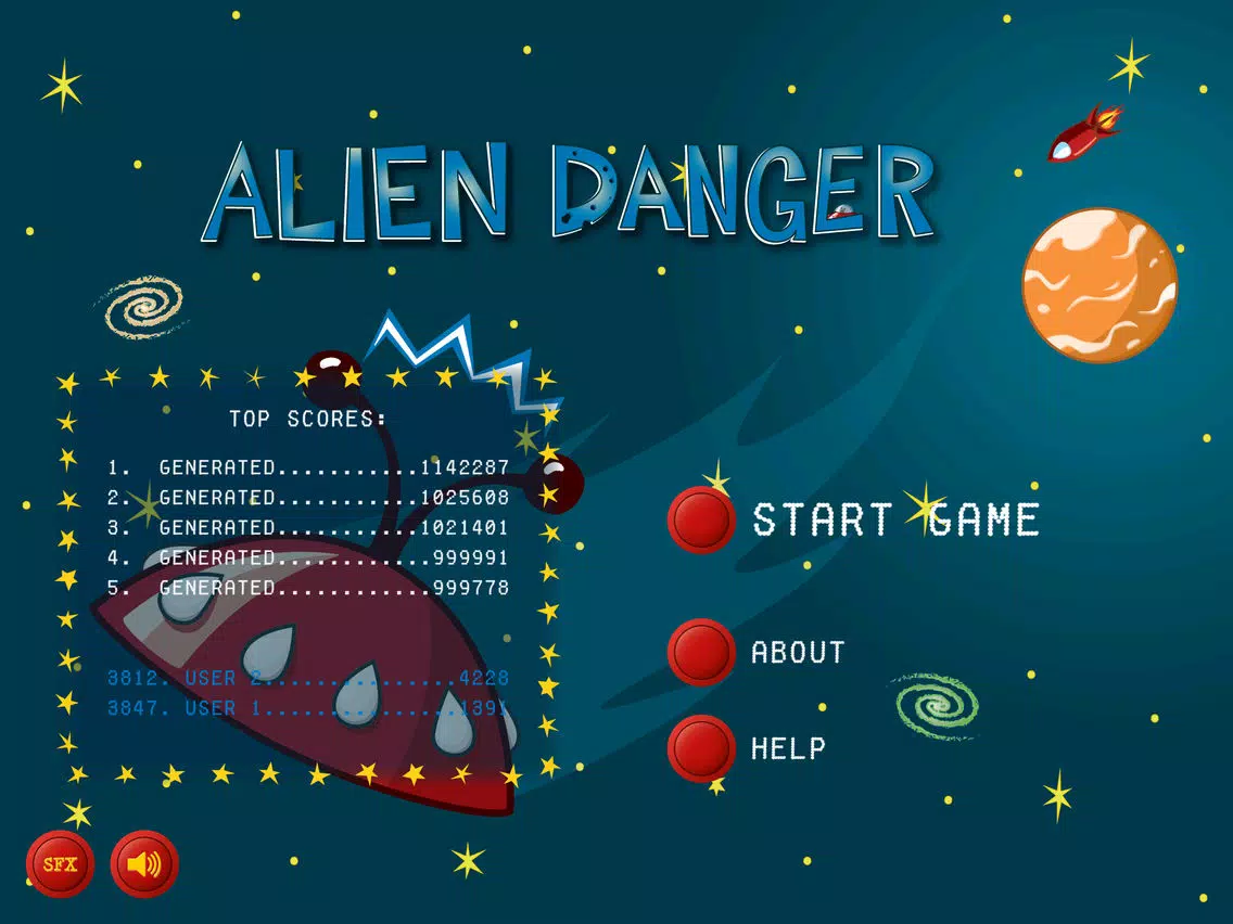 Alien Danger iPad  स्क्रीनशॉट