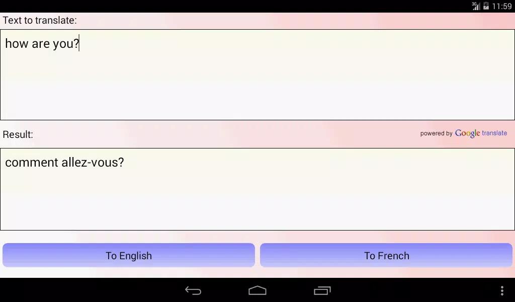 French English Translator Screenshots