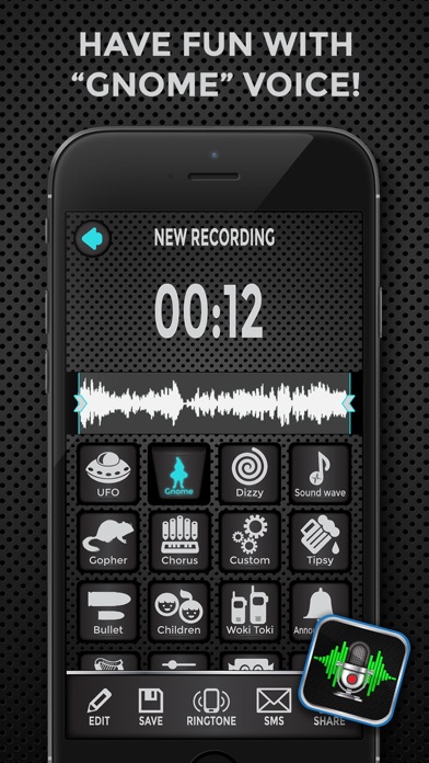 Voice Recorder and Editor – Change Your Speech with Funny Sound Effects Screenshots