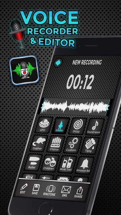 Voice Recorder and Editor – Change Your Speech with Funny Sound Effects Screenshots
