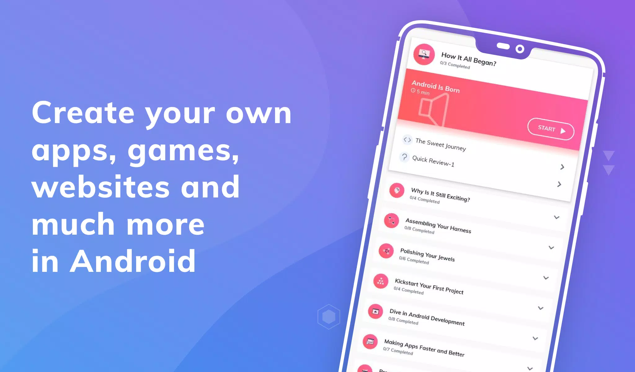 Learn Android App Development Screenshots
