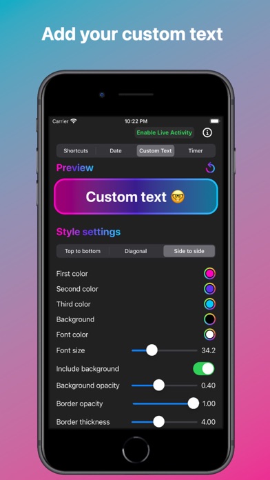 Tangkapan skrin Edgy: Live Activities & Widget