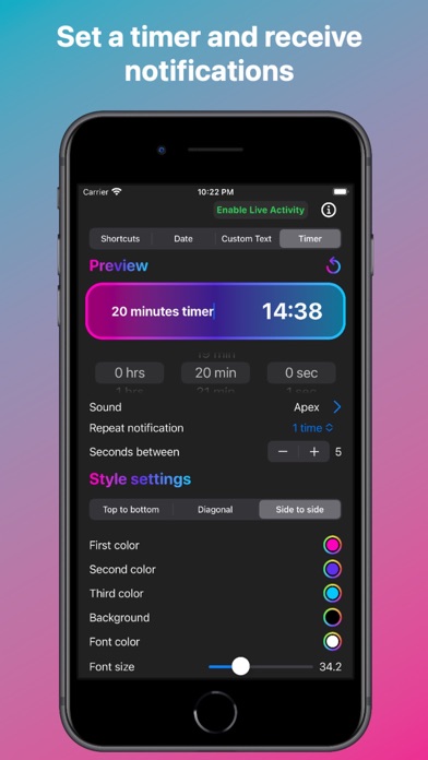 Tangkapan skrin Edgy: Live Activities & Widget
