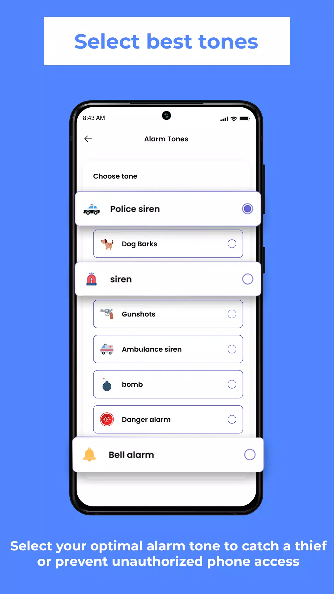 Anti Theft phone Alarm Screenshots
