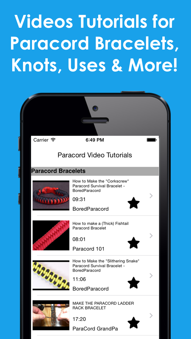 Paracord Video Tutorials: Bracelets, Knots & More Screenshots