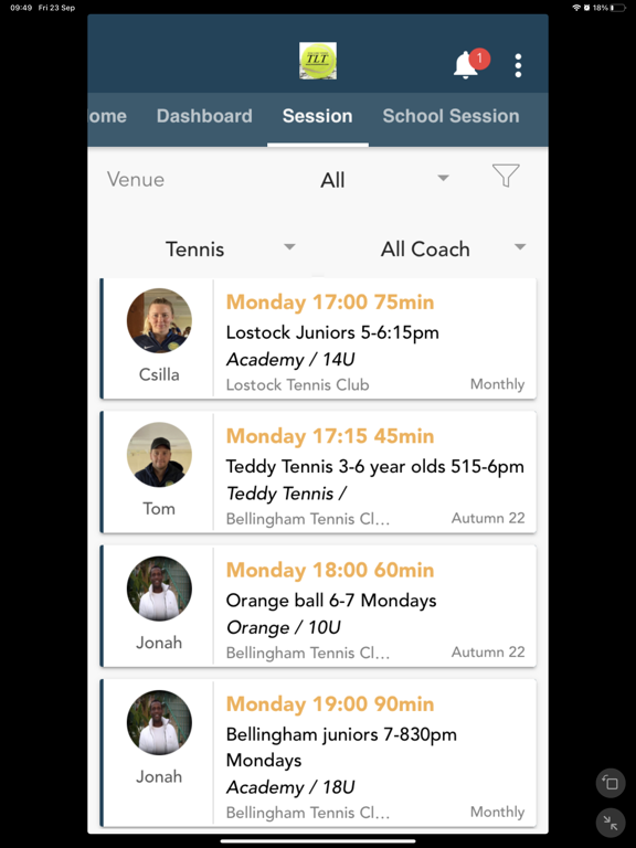 ProACE Sports and Swimming iPad Screenshots