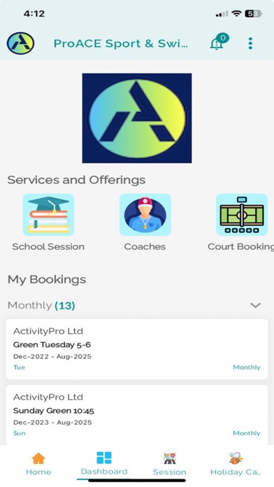 ProACE Sports and Swimming Screenshots