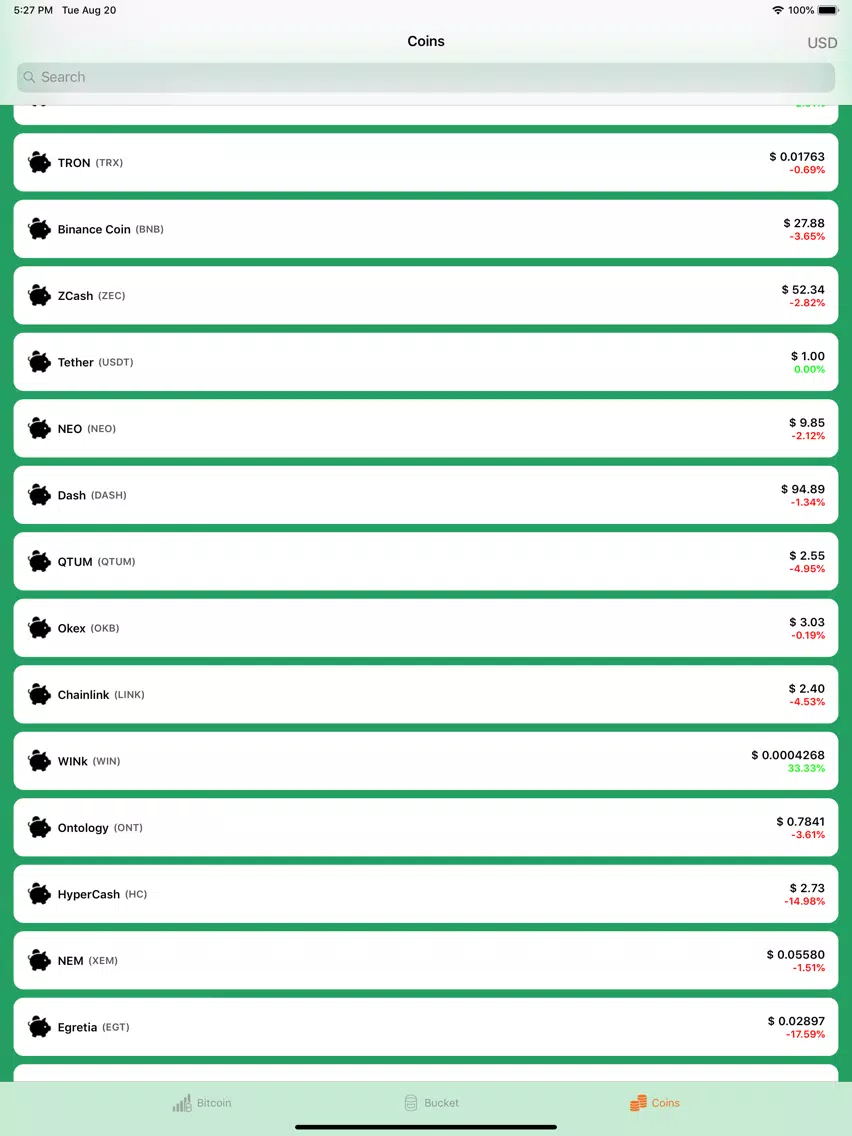 Next Coin - Tracking iPad Screenshots