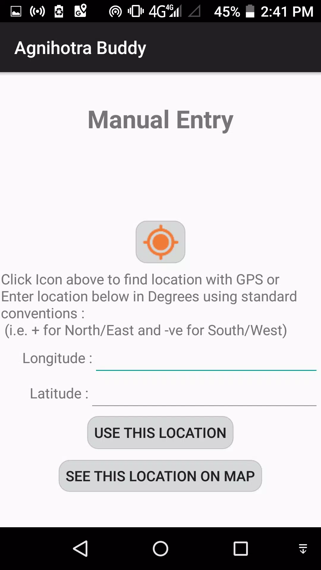 Zrzuty ekranu Agnihotra Buddy