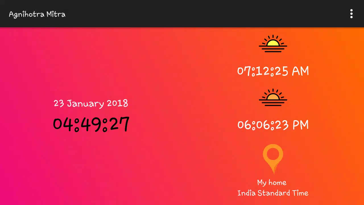Zrzuty ekranu Agnihotra Buddy
