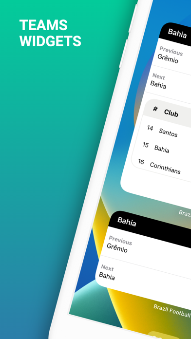 Brasileirão Football Widgets Screenshots