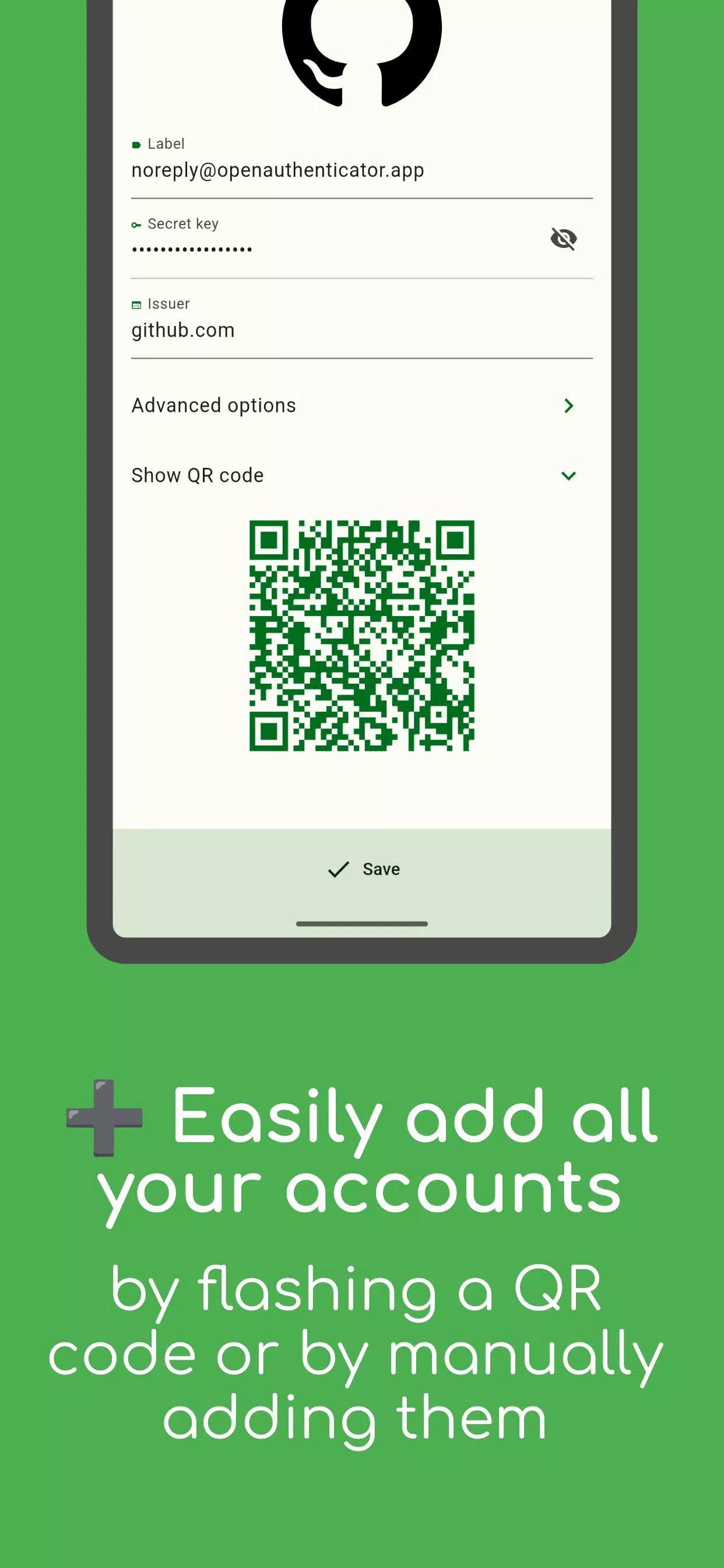 Open Authenticator Screenshots