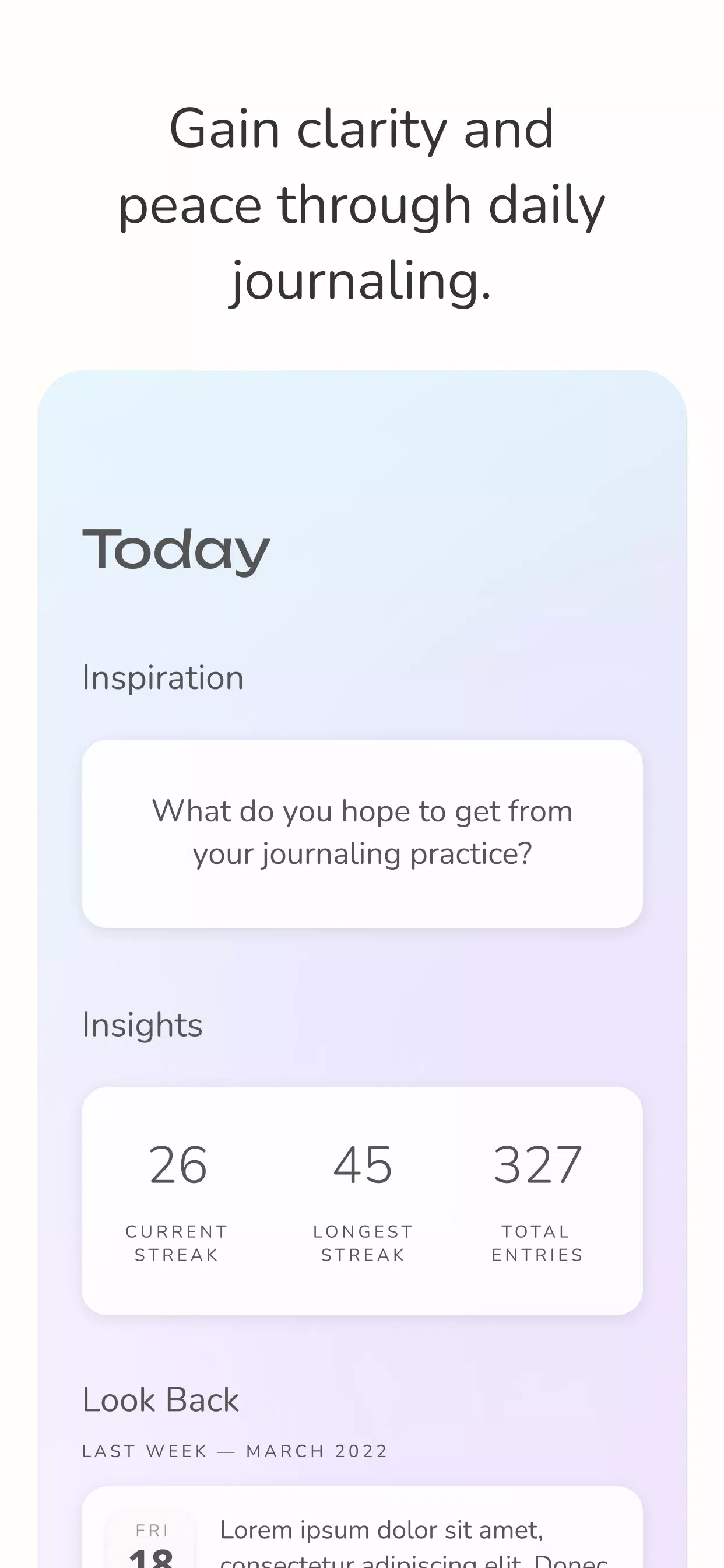 Reflection Journal & Prompts Screenshots