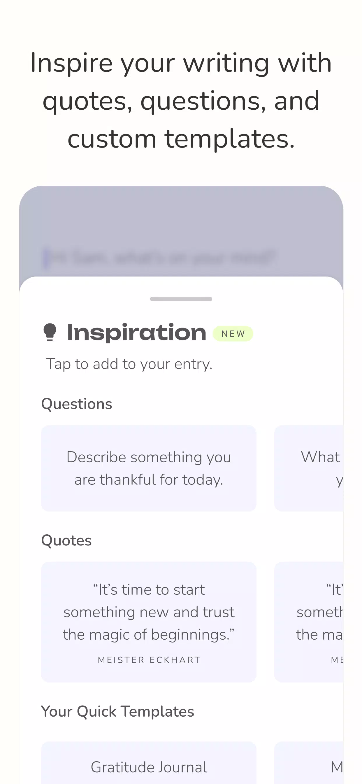 Reflection Journal & Prompts Screenshots