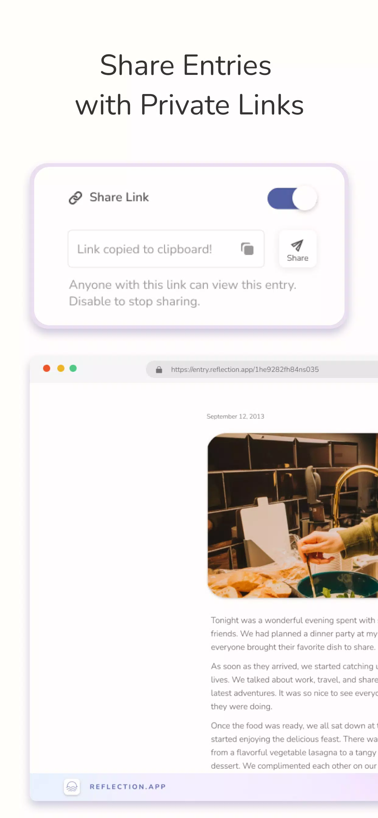 Reflection Journal & Prompts Screenshots