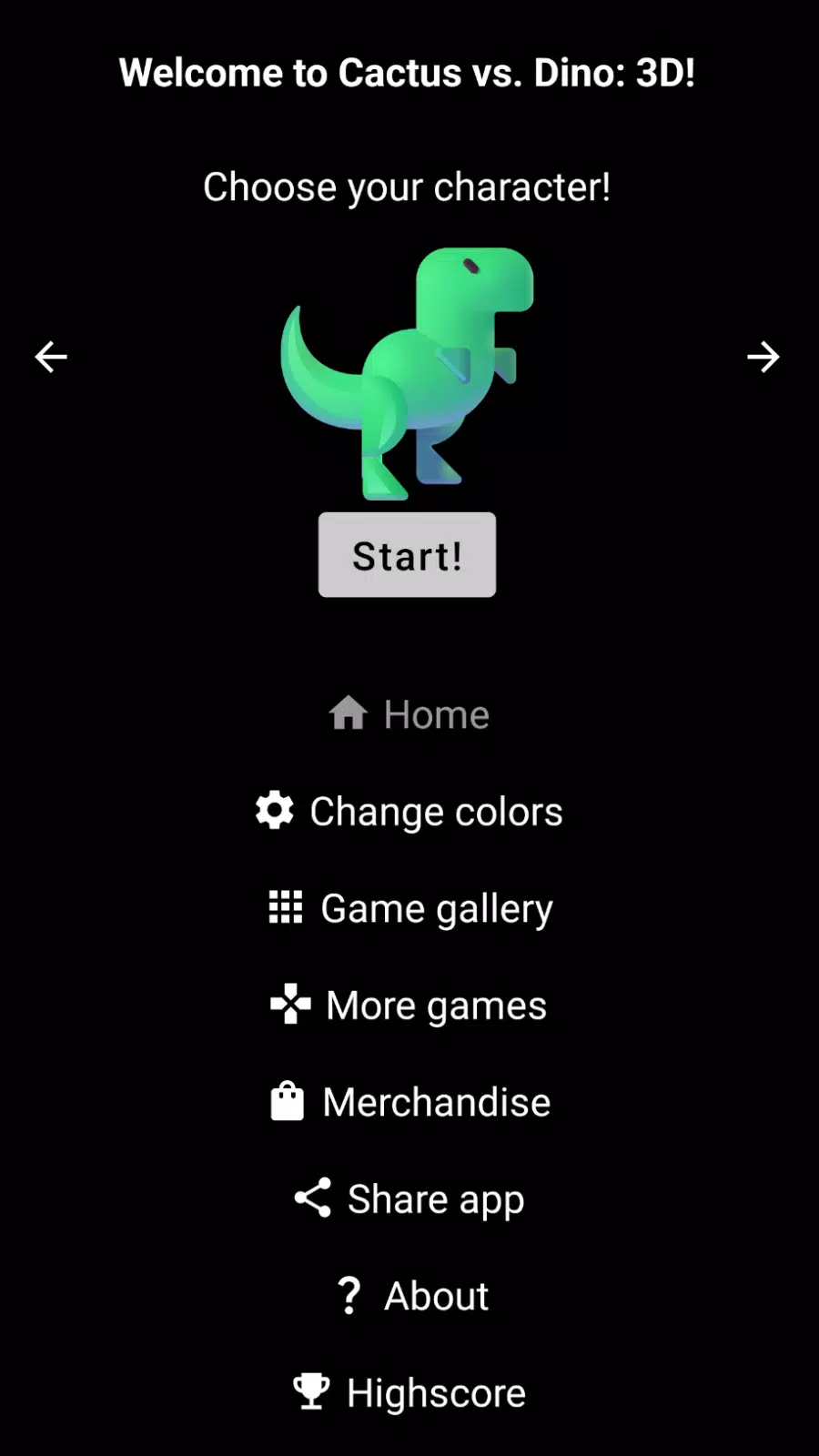 Cactus Run Classic - Dino jump Screenshots