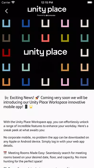Unity Place Workspace Screenshots