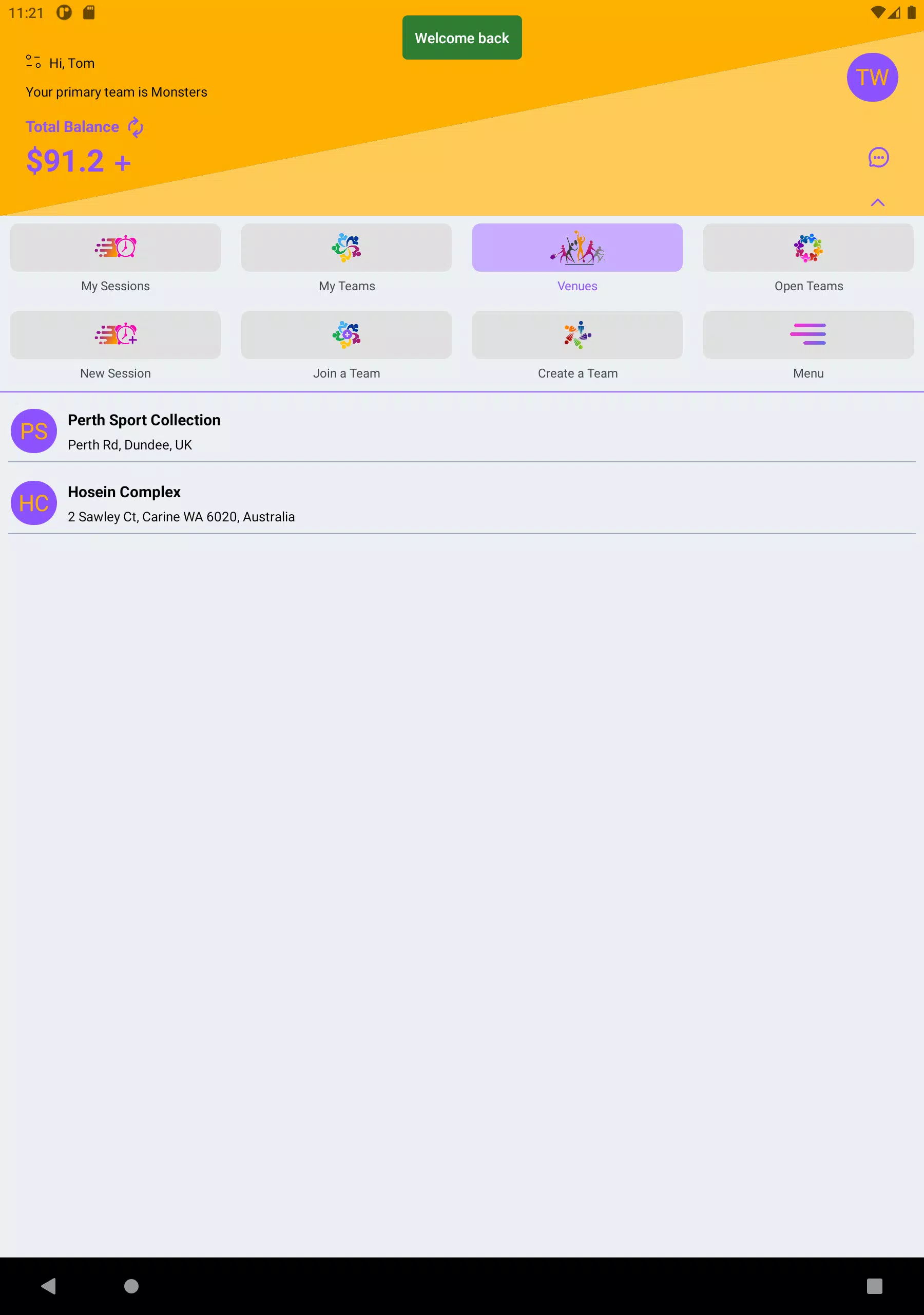 Team Wallet Screenshots