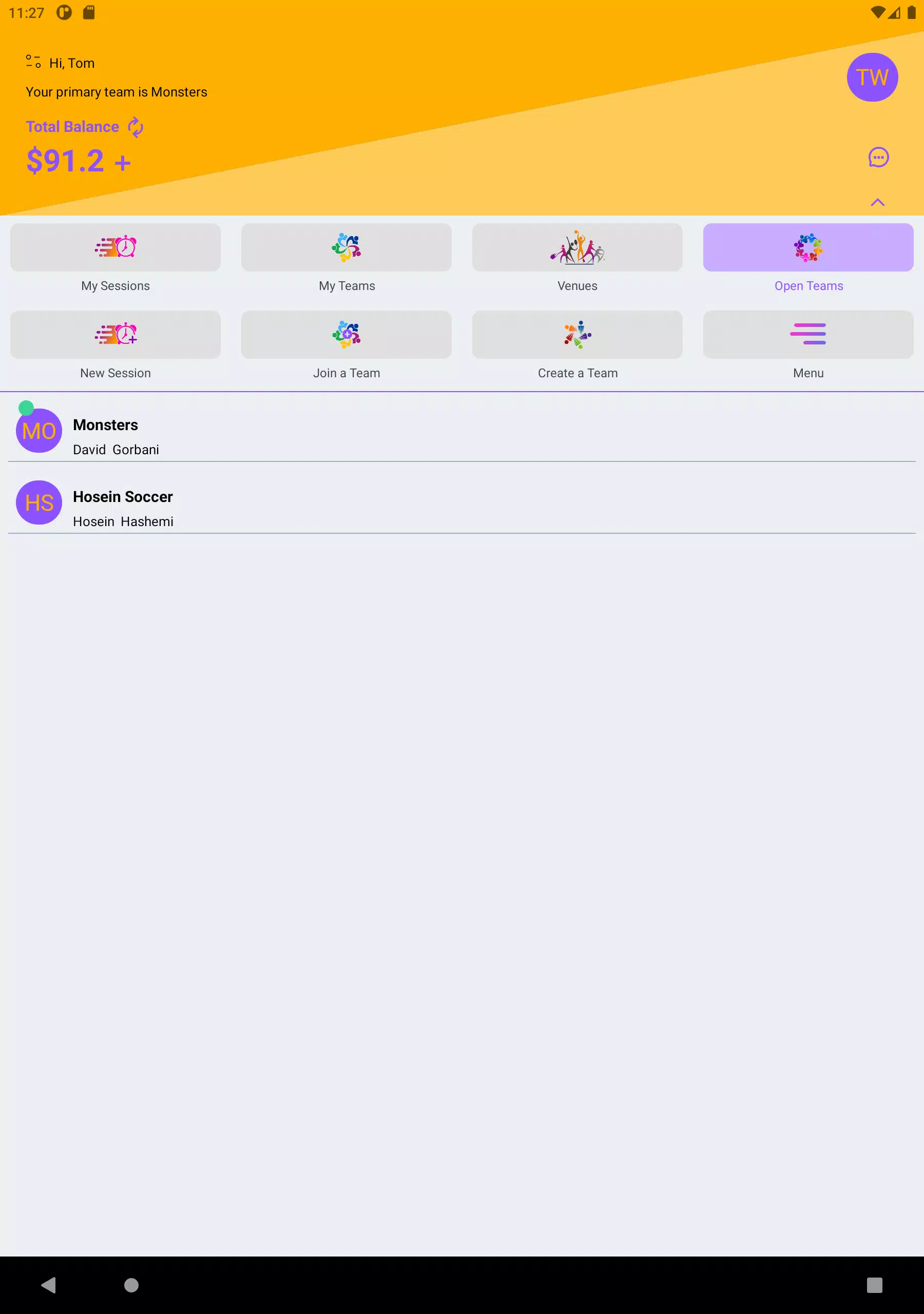 Team Wallet Screenshots