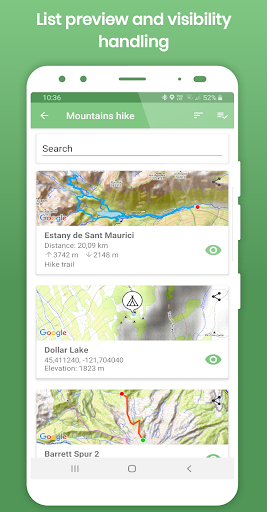 Tracklia: GPX, KML, KMZ & maps Screenshots