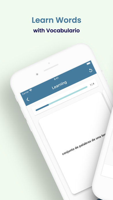 Capturas de pantalla de Vocabulario: Flashcard Builder