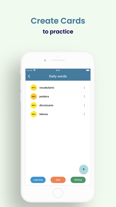 Capturas de pantalla de Vocabulario: Flashcard Builder