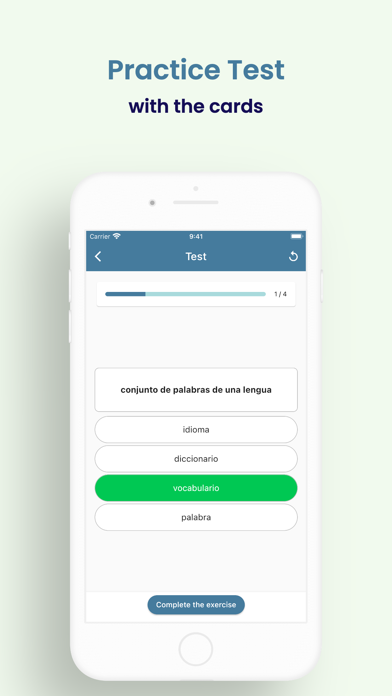 Capturas de pantalla de Vocabulario: Flashcard Builder