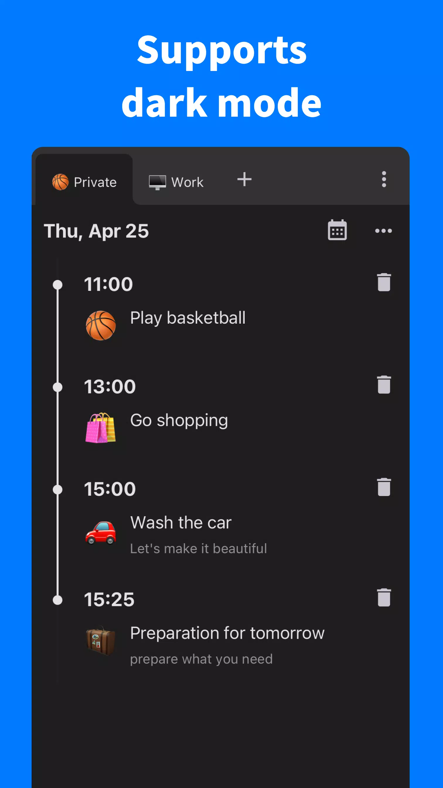 Timeline Screenshots