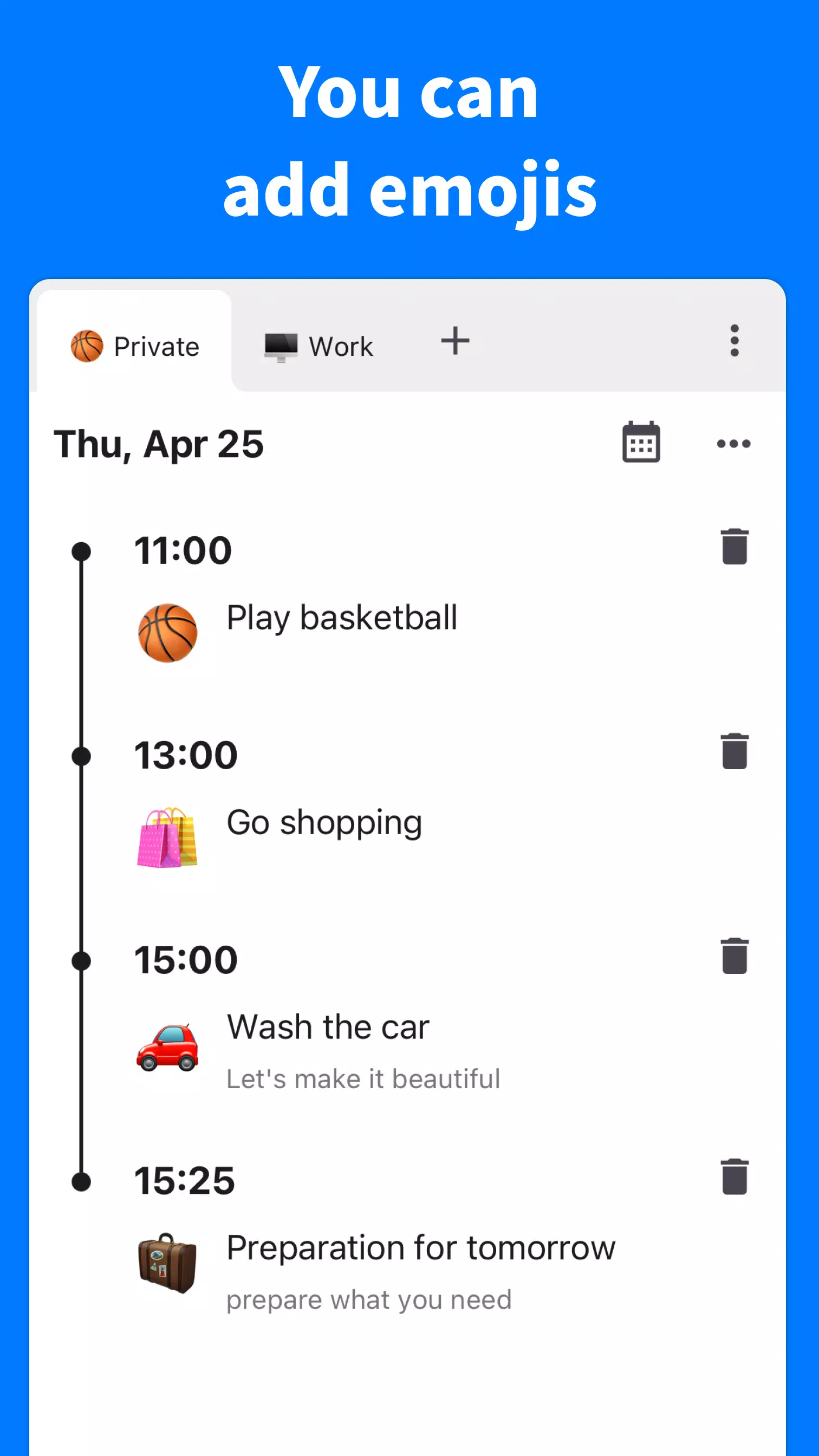 Timeline Screenshots