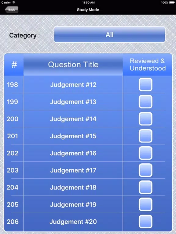 Paralegal Exam Prep iPad Screenshots