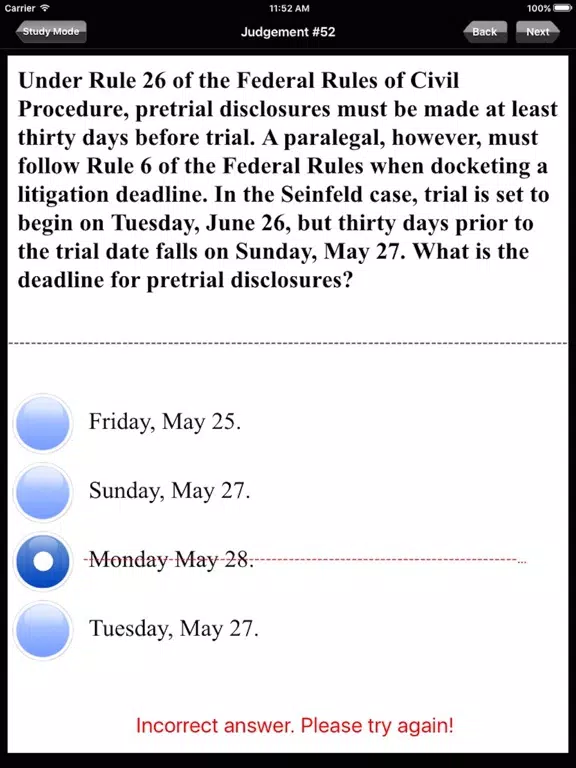Paralegal Exam Prep iPad Screenshots