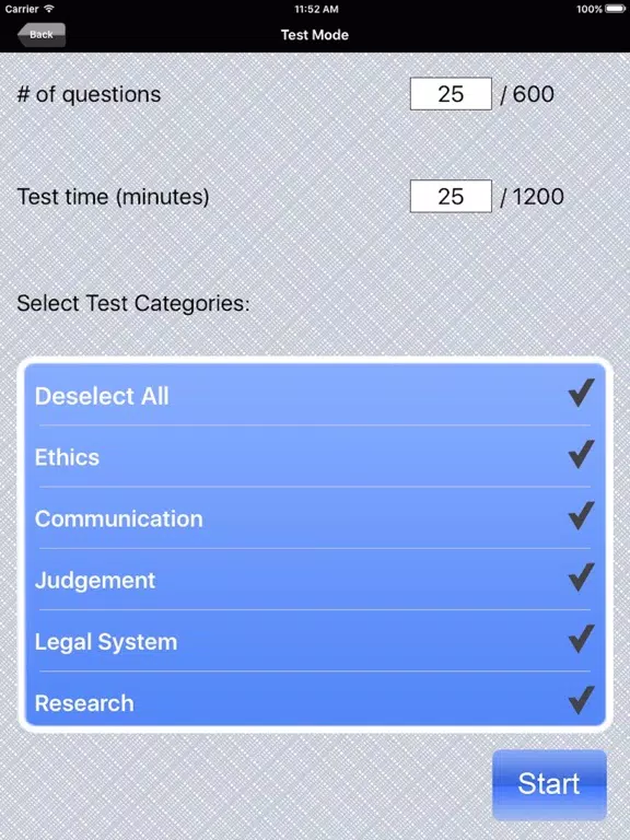 Paralegal Exam Prep iPad Screenshots